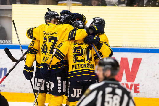 Spelare ur HV71 jublar