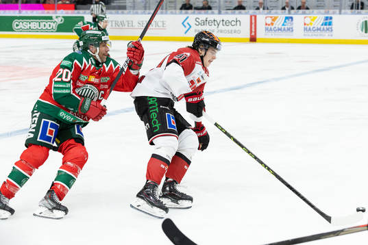 Frölundas Joel Lundqvist och Örebros Leo Carlsson