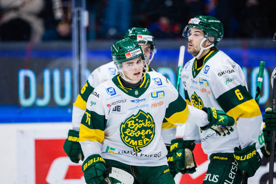 Björklövens Elliot Ekmark jublar