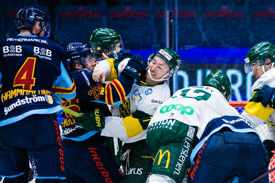 Djurgårdens Emil Berglund och Björklövens Nicholas