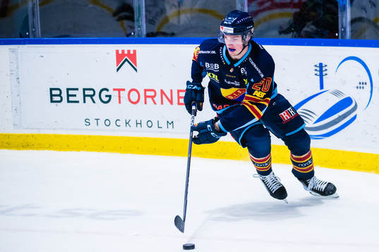 uDjurgårdens Calle Odelius nder ishockeymatchen i