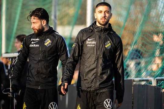AIKs Elias Durmaz och Ahmad Faqa