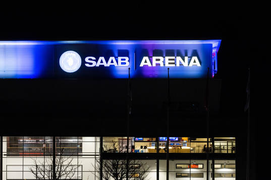 Exteriör av Saab Arena