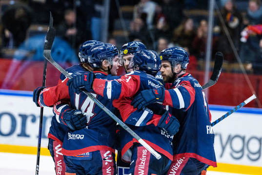 Linköpings spelare jublar