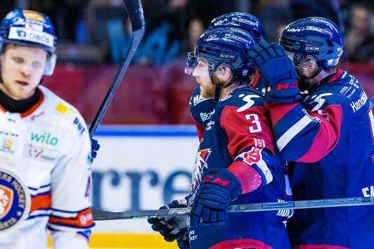Linköpings Linus Hultström jublar