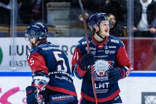 Linköpings Henrik Törnqvist jublar