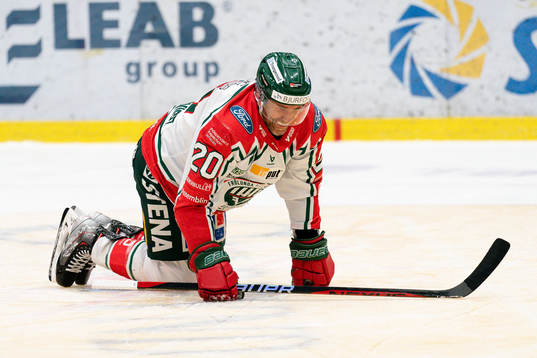 Frölundas Joel Lundqvist grinar illa