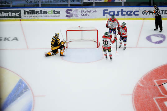 Frölundas Joel Lundqvist , Loui Eriksson och Patrik