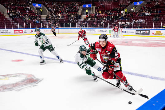 Färjestads Joakim Nygård och Malmö Redhawks Fredrik