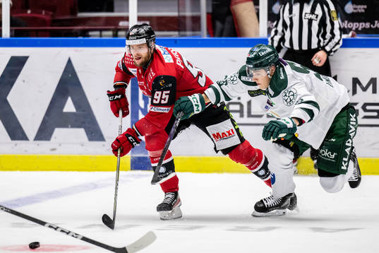 Malmö Redhawks Carl Persson och Färjestads Max Lindroth