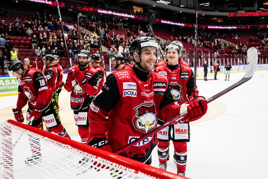 Malmö Redhawks Pathrik Westerholm jublar