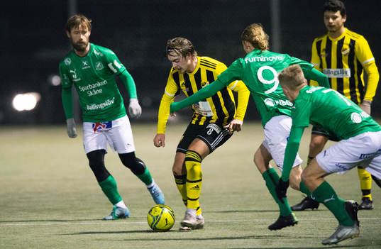 IFK Hässleholms Axel Winberg i träningsmatchen mellan IFK