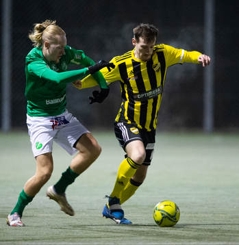 IFK Hässleholms Erjon Rama i träningsmatchen mellan IFK