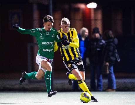 IFK Hässleholms Linus Roslund i träningsmatchen mellan