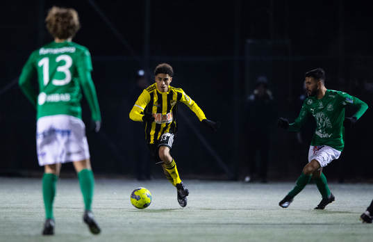 IFK Hässleholms Zeidan Sala i träningsmatchen mellan IFK