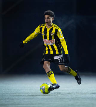 IFK Hässleholms Zeidan Sala i träningsmatchen mellan IFK