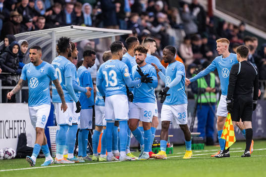 Malmö FFs Martin Olsson, Moustafa Zeidan och Mohamed Buya