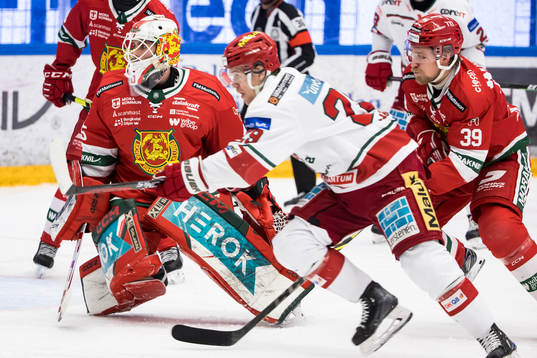 Moras målvakt Andreas Ljunggren och Moras Kristoffer