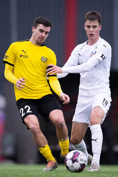 Helsingborgs Vilgot Carlsson och Mjällbys Jesper Gustavsson