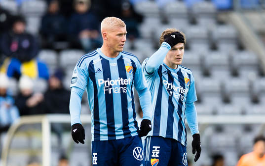 Djurgårdens Victor Edvardsen och Oliver Berg