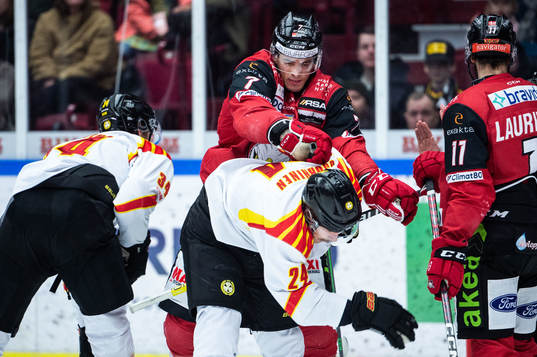 Malmö Redhawks Oliver Lauridsen och Brynäs Hannes