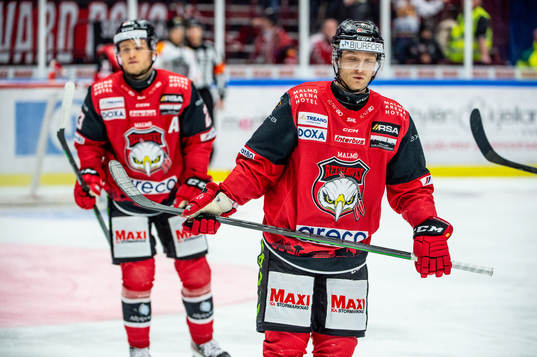 Malmö Redhawks Christoffer Forsberg och Johan Olofsson