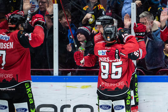 Malmö Redhawks Oliver Lauridsen, Carl Persson och
