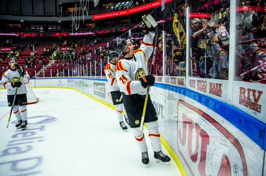 Brynäs Hannes Björninen jublar med lagkamraterna