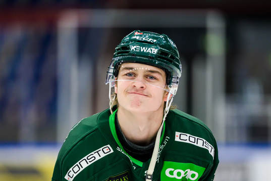 uFärjestads Lucas Forsell jublar