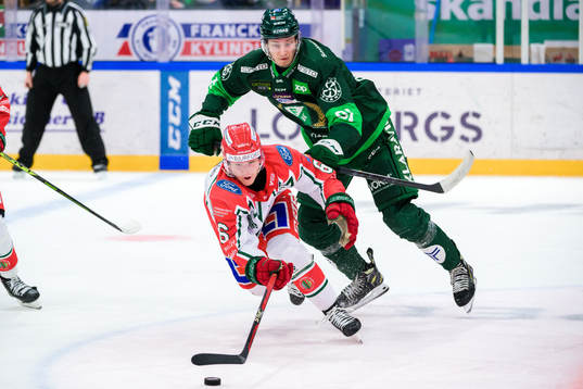 Frölundas Filip Hasa och Färjestads Eric Engstrand