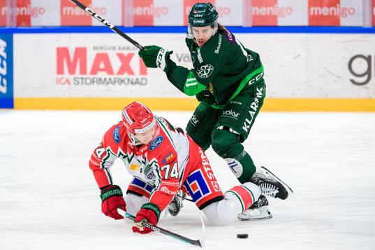 Frölundas Andreas Borgman och Färjestads Joakim Nygård