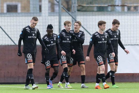Halmstads spelare jublar