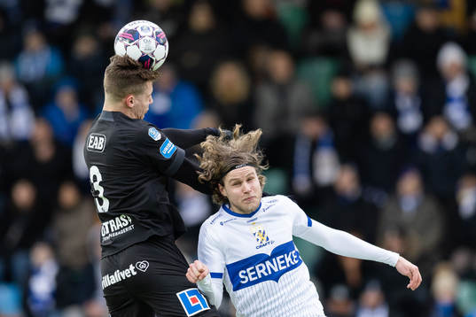 Halmstads Gabriel Wallentin och IFK Göteborgs Gustaf Norlin