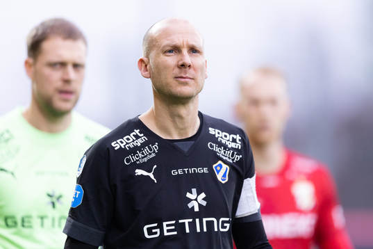 Halmstads Andreas Johansson innan träningsmatchen i