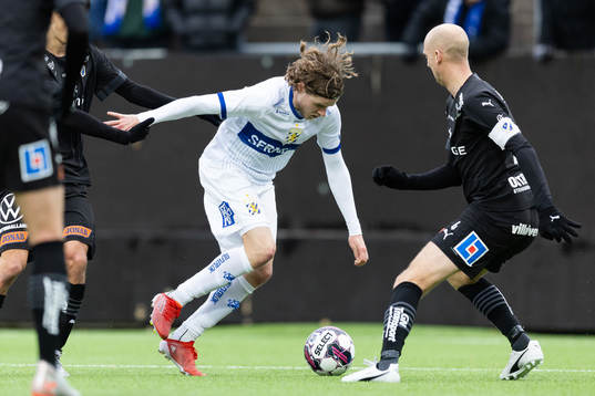 IFK Göteborgs Gustaf Norlin och Halmstads Andreas Johansson