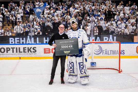 Leksands målvakt Mantas Armalis utsedd till matchens lirare