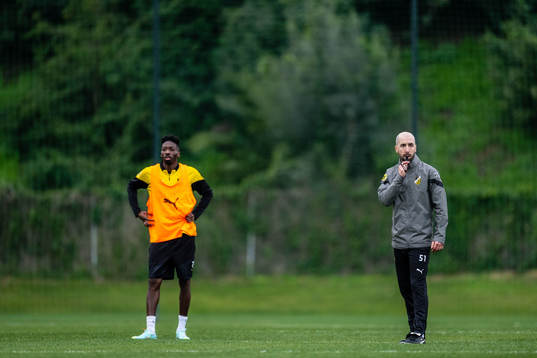 Blair Sebastian Turgott och assisterande tränare Martin