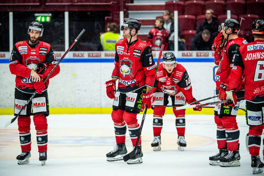 Malmö Redhawks spelare deppar