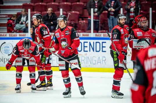 Malmö Redhawks spelare deppar
