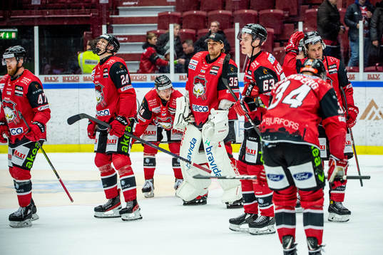 Malmö Redhawks spelare deppar