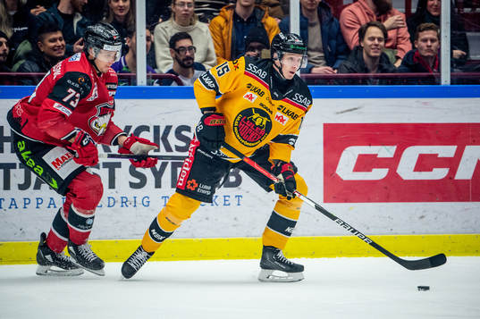 Luleås Carl Mattsson mot Malmö Redhawks Adam Ollas