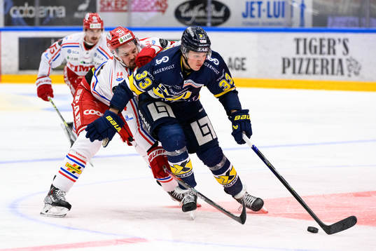 Timrås Tim Erixon och HV71s Måns Lindbäck