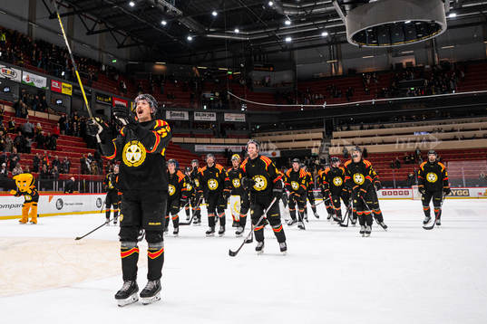 Brynäs spelare jublar