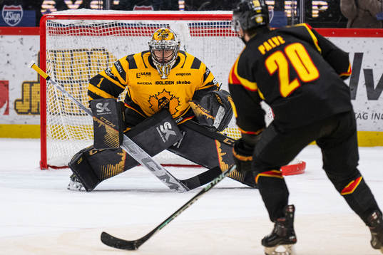 Skellefteås målvakt Alexander Hellnemo och Brynäs Oula
