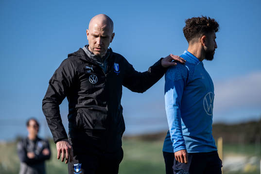Tränare Henrik Rydström och Moustafa Zeidan