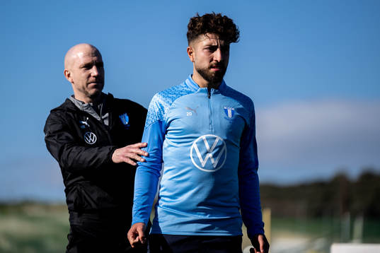 Tränare Henrik Rydström och Moustafa Zeidan