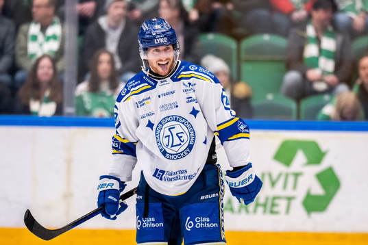 Leksands Justin Glenn Kloos jublar
