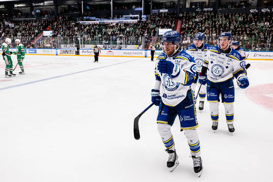 Leksands Justin Glenn Kloos jublar