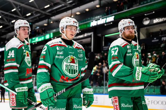 Rögles Adam Edström, Samuel Jonsson och Vojtech Mozik