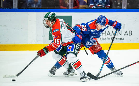 Frölundas Otto Stenberg och Oskarshamns Lukas Pilö